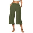 thumbnail image 1 of Women's Casual Pants Comfortable Loose Fit With Pockets And Buttons For Summer Relaxation And Style, 1 of 7