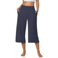 thumbnail image 1 of Women's Casual Pants Comfortable Loose Fit With Pockets And Buttons For Summer Relaxation And Style, 1 of 8