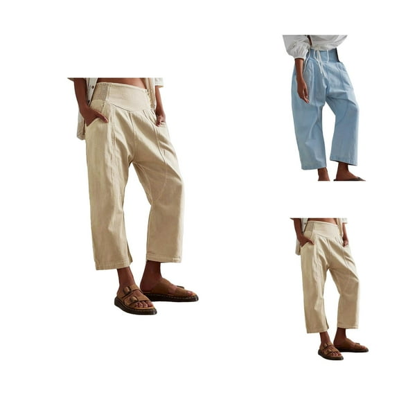 Women's Casual Pants Denim Harem Pants For Women Loose Fit Wide Leg Cropped Barrel Jeans Stylish and Comfortable Choice
