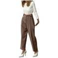 Women's Casual Pants Elegant Solid Color High Waist Ankle Length