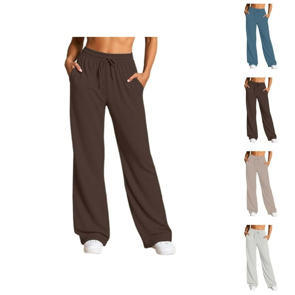 Women's Casual Pants Everyday Comfort Relaxed Fit Trousers with Drawstring Versatile Athletic Wear for Daily and Activities