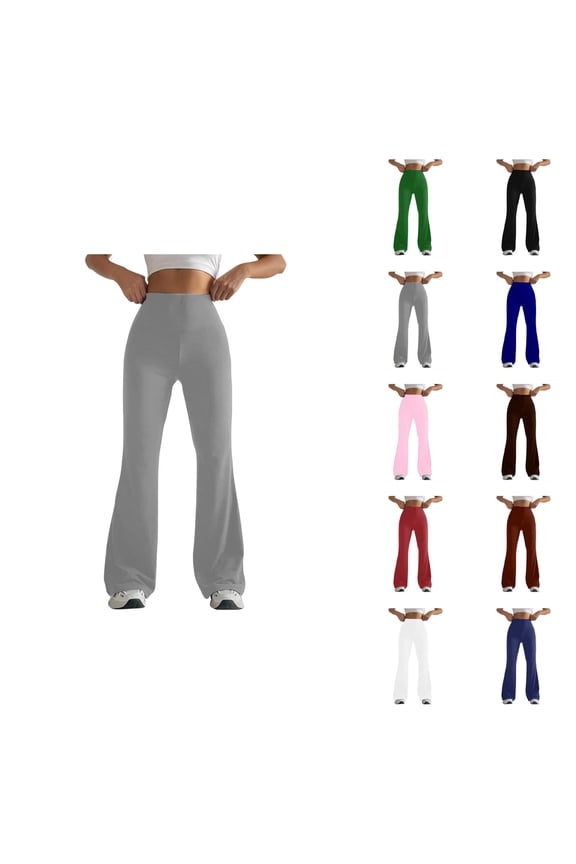 Womens Casual Pants Wide Leg Pants Woman Women's Casual Pants Fashion High Waist Lift Yoga Fitness Wide Leg Sports Micro Yoga Pants