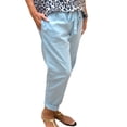 thumbnail image 1 of Women's Casual Pants High Waist Loose Fit Cropped Trousers Elastic Comfortable Pocket Stretch Pure Color, 1 of 2