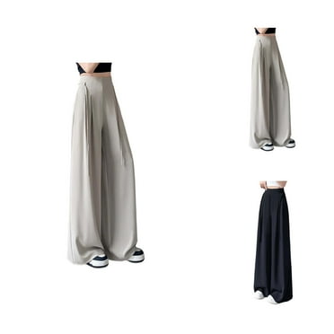 Womens Pants Wide Leg Pants for Women Women's Casual Pants High Waist Wide Leg Trousers with Drawstring Comfortable Stretch Fabric for Everyday Relaxed Wear