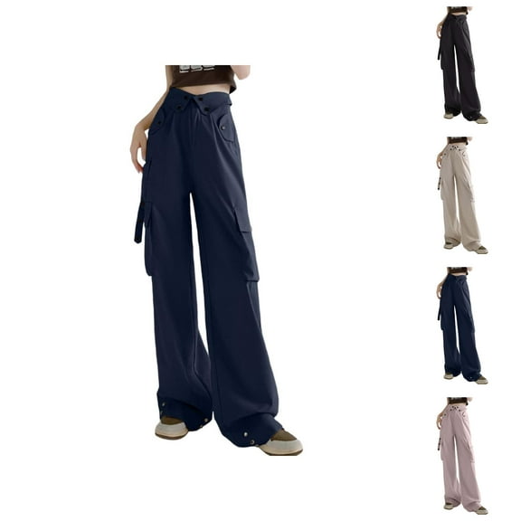 Women's Casual Pants High Waisted Loose Fit Wide Leg Trousers for Comfortable Everyday Use in All Seasons