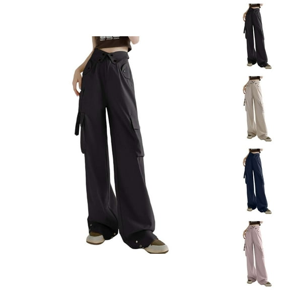 Women's Casual Pants High Waisted Loose Fit Wide Leg Trousers for Comfortable Everyday Use in All Seasons