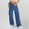 thumbnail image 1 of Women's Casual Pants High Waisted Wide Leg Sweatpants With Pockets Comfortable Soft Athletic Joggers For Everyday Wear Womens Wide Leg Trouser Pants Track Pants Buttons on Side Sweat Pants Suit Tops, 1 of 4