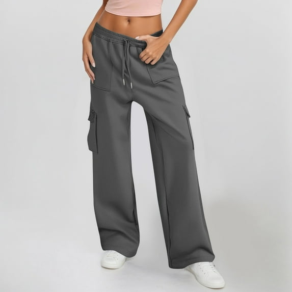 Women's Casual Pants High Waisted Wide Leg Sweatpants With Pockets Comfortable Soft Athletic Joggers For Everyday Wear 4x Yoga Pant Long Womens Casual Pants Trousers Harem Dress Pants Seersucker