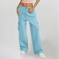 thumbnail image 1 of Women's Casual Pants High Waisted Wide Leg Sweatpants With Pockets Comfortable Soft Athletic Joggers For Everyday Wear Dress Pants Tall Women Casual Two Piece Pants Set for Women Womens Running Pants, 1 of 3