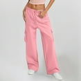 thumbnail image 1 of Women's Casual Pants High Waisted Wide Leg Sweatpants With Pockets Comfortable Soft Athletic Joggers For Everyday Wear Side Strip Pants for Women Women Elastic Waist Pants Lightweight Yoga Pants Women, 1 of 4
