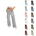 thumbnail image 1 of Women's Casual Pants High Waisted Wide Leg Sweatpants With Pockets Comfortable Soft Athletic Joggers For Everyday Wear, 1 of 6