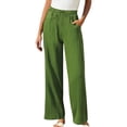 thumbnail image 1 of Women's Casual Pants Lightweight Relaxed Fit Trousers With Ties For Everyday Wear And Summer Outings, 1 of 8
