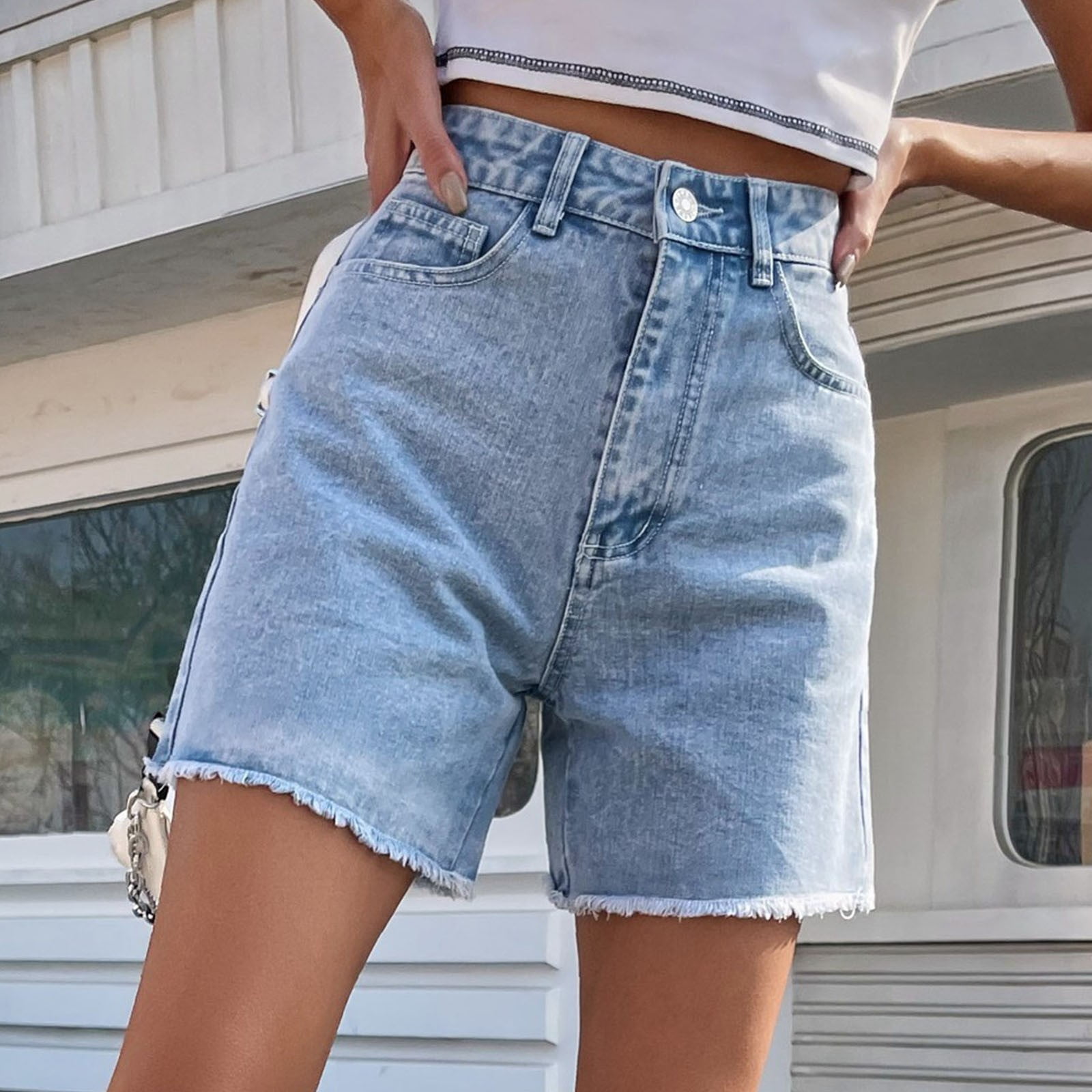 Jean shorts loose discount