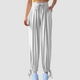 thumbnail image 1 of Women's Casual Pants Loose Fit Joggers Comfortable Elastic Waist Soft Breathable Long Pants For Daily Wear Outdoor Walking Sports Spring Summer Fall Womens Casual Plaid Leggings Stretchy Work Pants, 1 of 4