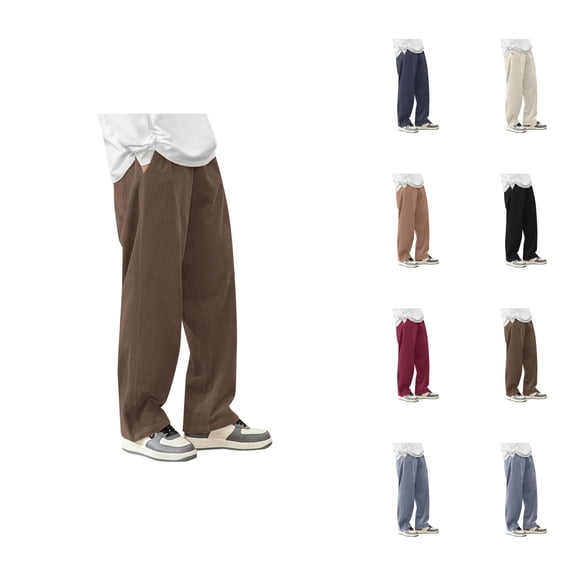 Casual Pants for Women Wide Leg Pants Women's Casual Pants Unisex Solid Color Drawstring Track Pants Cozy Corduroy Straight Leg Loungewear for Everyday Comfort