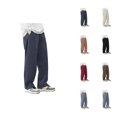 thumbnail image 1 of Casual Pants for Women Wide Leg Pants Women's Casual Pants Unisex Solid Color Drawstring Track Pants Cozy Corduroy Straight Leg Loungewear for Everyday Comfort, 1 of 9