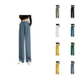 thumbnail image 1 of Women Pants Wide Leg Pants Women's Casual Pants Wide Leg High Elastic Waist Business Trousers Long Straight Suit Pants for Summer Work, 1 of 5