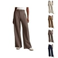 thumbnail image 1 of Womens Casual Pants Wide Leg Pants Woman Women's Casual Pants Wide Leg High Waisted Work Business Casual Pants with Pockets for Everyday Wear, 1 of 5