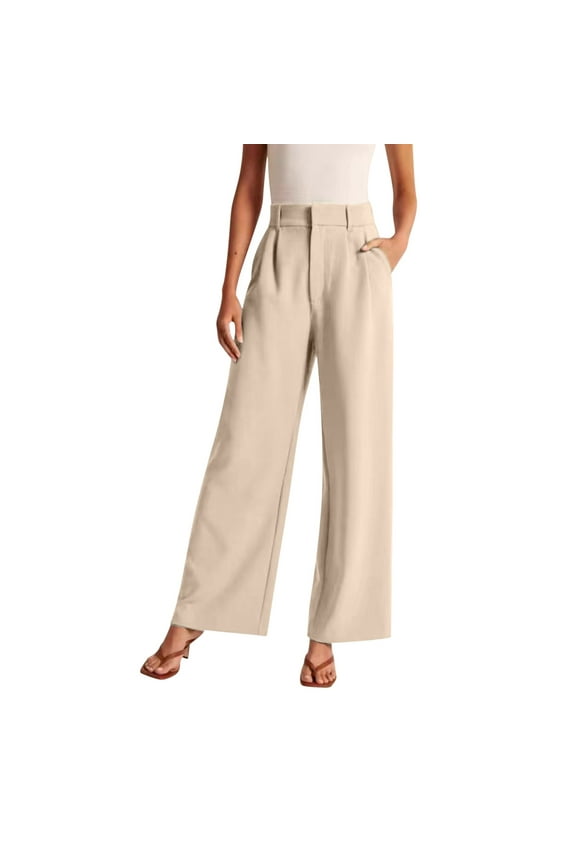 Women's Casual Pants Wide Leg Pants Woman Women Wide Leg Pants For Women Work Business Casual High Waisted Dress Pants Flowy Trousers Office