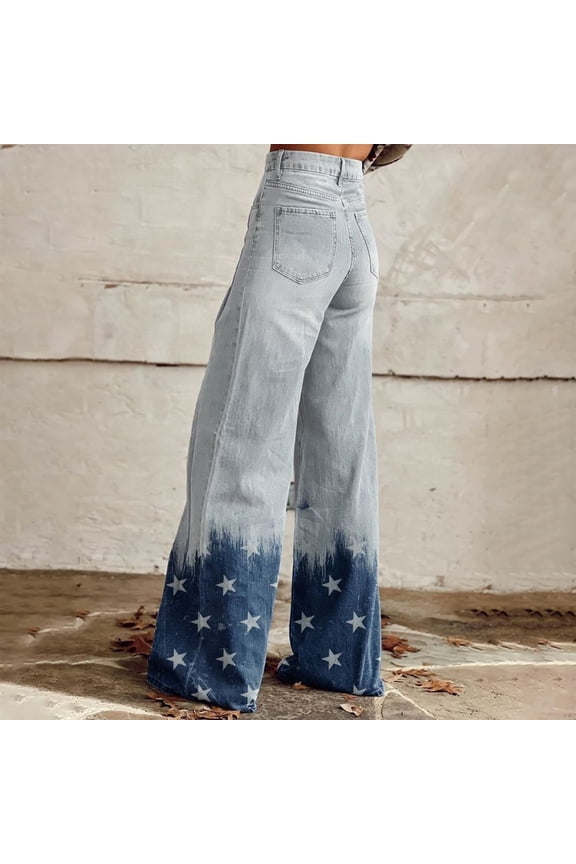 Women's Casual Pants Wide Leg Pants Women'S High Waisted Flower Patterned Pants Lightweight And Loose Casual Colorful Pants Heavyweight Pants,White Women's Casual Pants XXXL