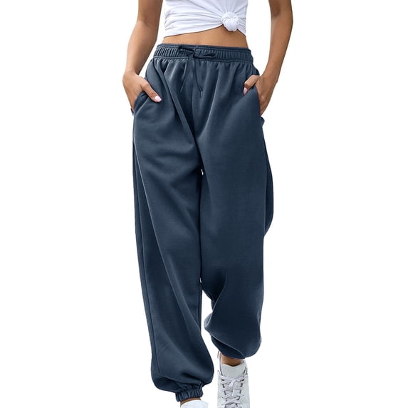 Women's Casual Pants Women'S Bottom Sweatpants Joggers Pants Workout High Waisted Yoga Pants With Pockets,Blue Women's Casual Pants XXL