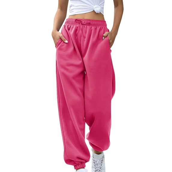 Women's Casual Pants Women'S Bottom Sweatpants Joggers Pants Workout High Waisted Yoga Pants With Pockets,Pink Women's Casual Pants XXL