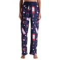 thumbnail image 1 of Women's Casual Pants, Women'S Drawstring Stretch Floral Print Long Wide Leg Pants,Women's Casual Pants M, 1 of 5