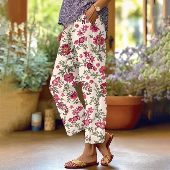 Women's Casual Pants Women'S Retro Striped Design Loose Pocket Patchwork Casual Pants,Blue Women's Casual Pants XXXXL