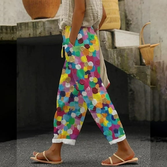 Women's Casual Pants Women'S Spring And Summer Casual Drawstring Pants,Purple Women's Casual Pants XXXXL