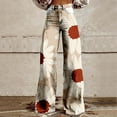 thumbnail image 1 of Women's Casual Pants Women'S Wide Leg Pant Vintage Floral Print High Waisted Straight Stretch Pants With Pockets,Beige Women's Casual Pants L, 1 of 8