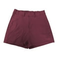 thumbnail image 1 of Women's Casual Pants Women Stretch Twill Shorts Summer Casual Shorts Pull On Chino Shorts Elastic Waist Stretchy Denim Shorts,Red Women's Casual Pants S, 1 of 3