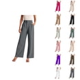 thumbnail image 1 of Pants for Women Wide Leg Pants for Women Women's Casual Pants Women Wide Leg Pants for Work Business Casual High Waisted Dress Flowing Trousers, 1 of 6