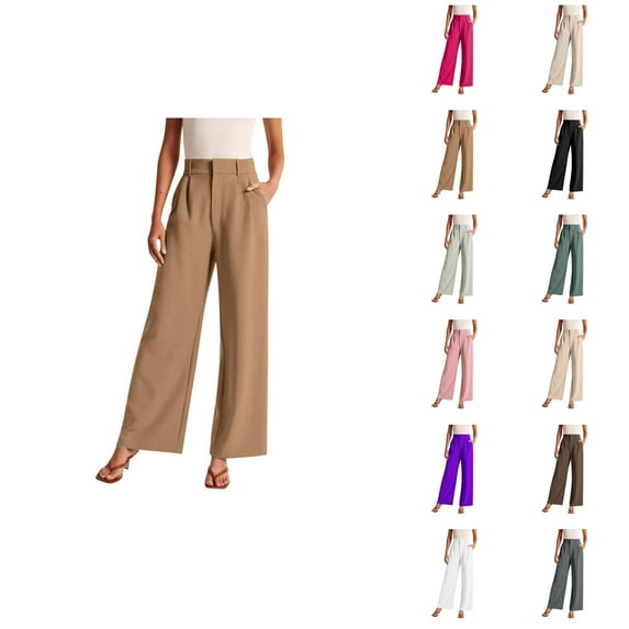 Pants for Women Wide Leg Pants for Women Women's Casual Pants Women Wide Leg Pants for Work Business Casual High Waisted Dress Flowing Trousers