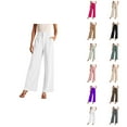 thumbnail image 1 of Pants for Women Wide Leg Pants for Women Women's Casual Pants Women Wide Leg Pants for Work Business Casual High Waisted Dress Flowing Trousers, 1 of 6