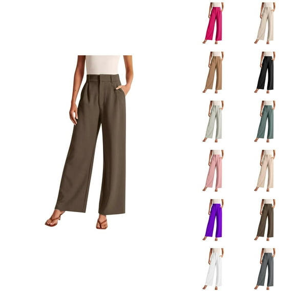 Pants for Women Wide Leg Pants for Women Women's Casual Pants Women Wide Leg Pants for Work Business Casual High Waisted Dress Flowing Trousers