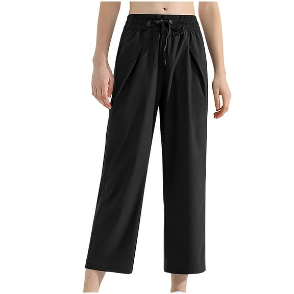 Women's Casual Pants,Xunlbb Women's Fashionable Yoga Capris on Clearance,Black S