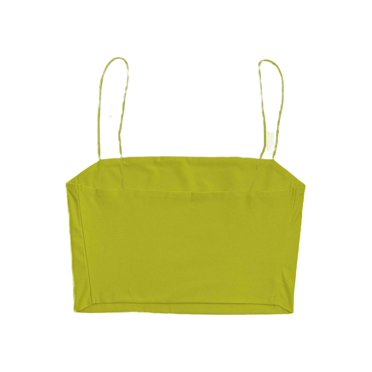 Women's Casual Plain Cami Spaghetti Strap Lime Green Tank Tops & Camis XL (12)