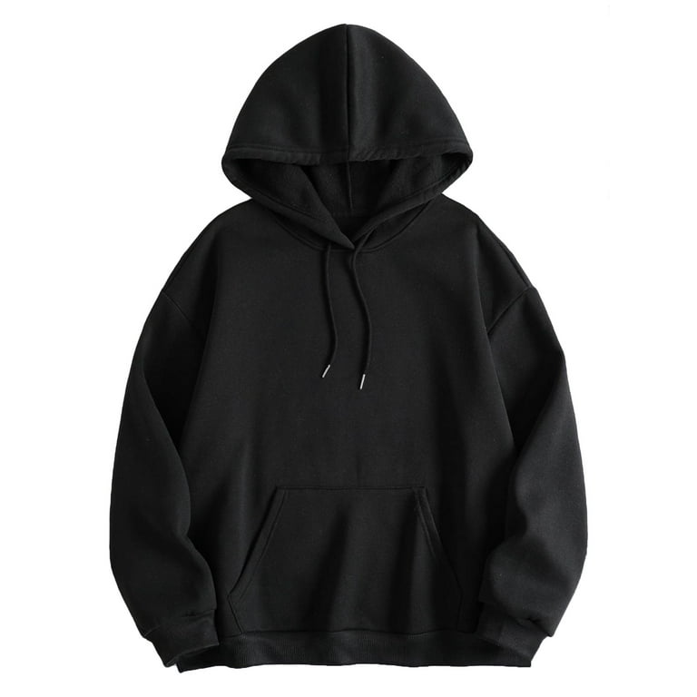 Ladies plain black hoodie new arrivals