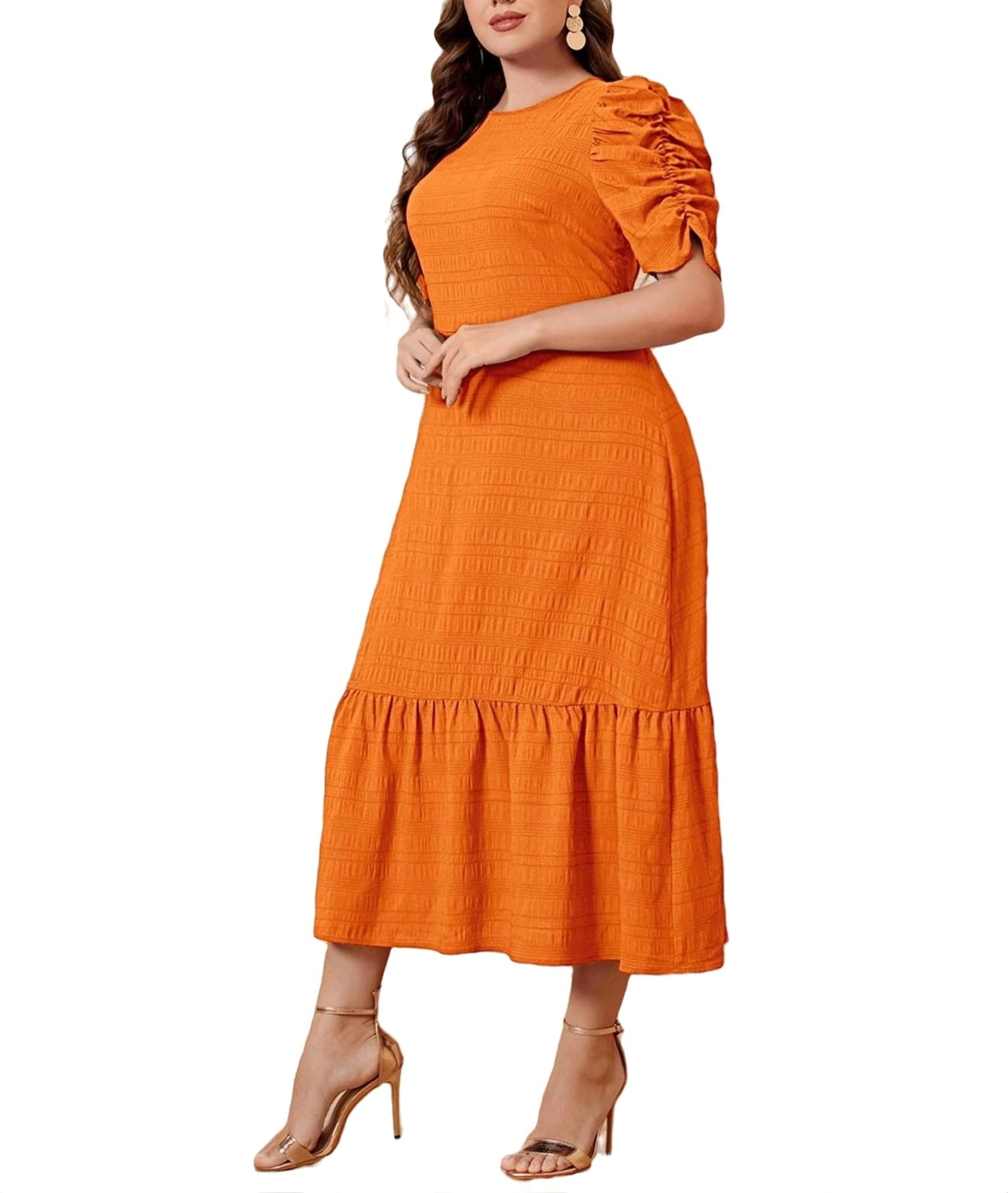 Buy Rust Botanic Print High Low Long Dress Online - Ritu Kumar  International Store View