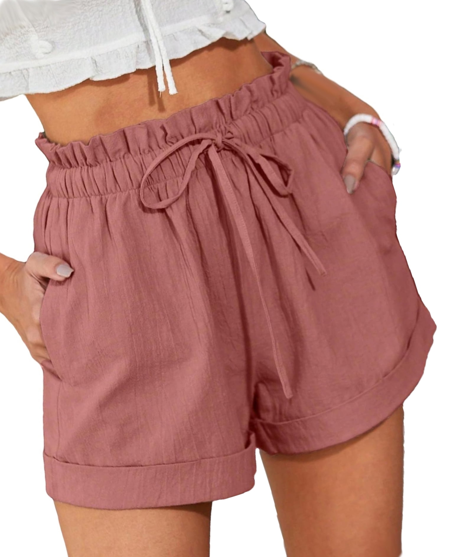 Red casual shorts shop