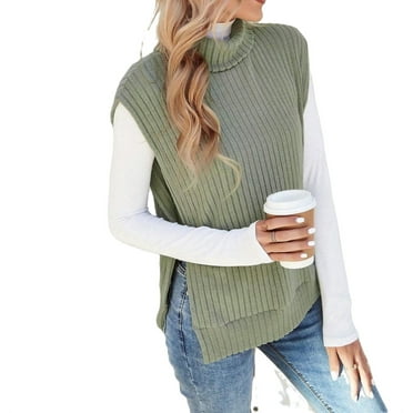Women's Casual Plain Tank High Neck Mint Green Tank Tops & Camis M (6)