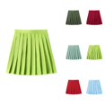 thumbnail image 1 of Women's Casual Pleated A-Line Mini Skirt, Versatile for Daily Wear, Work, Study, Party, Evening, Dance, with Contrast Color Design, 1 of 3