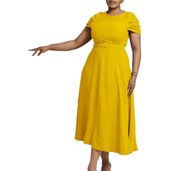 Women's Casual Pleated Dress Party Dress Wrap Bodycon Ruched Summer Dress