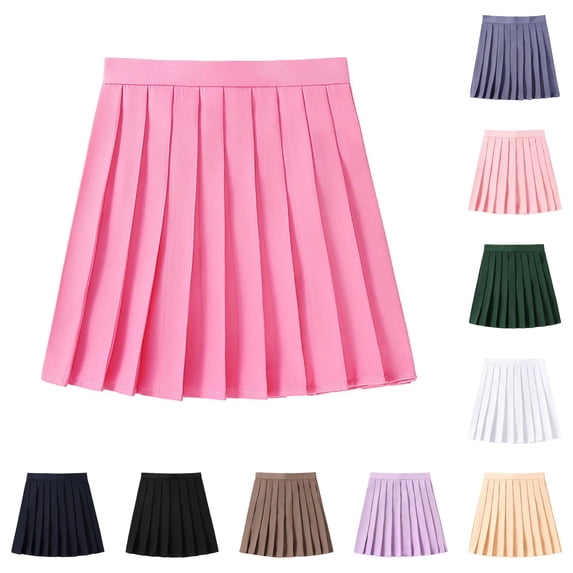 Women's Casual Pleated Skirt Versatile Skirt for Daily Wear Work Study Party Dance with Color Block Design Beach Skirt