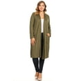 thumbnail image 1 of Women's Casual Plus Size Long Body Duster Cardigan with Pockets Made in USA, 1 of 5