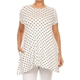 thumbnail image 1 of Women's Casual Plus Size Polka Dot Blouse Tunic Top Shirt, 1 of 4