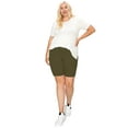 thumbnail image 1 of Women's Casual Plus Size Shorts High Waist Stretchy Biker Fit, 1 of 5