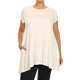 thumbnail image 1 of Women's Casual Plus Size Solid Color Blouse Tunic Top Shirt, 1 of 4