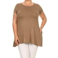 thumbnail image 1 of Women's Casual Plus Size Solid Color Blouse Tunic Top Shirt, 1 of 4