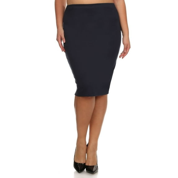Women's Casual Plus Size Solid Color Office Wear Pencil Skirt